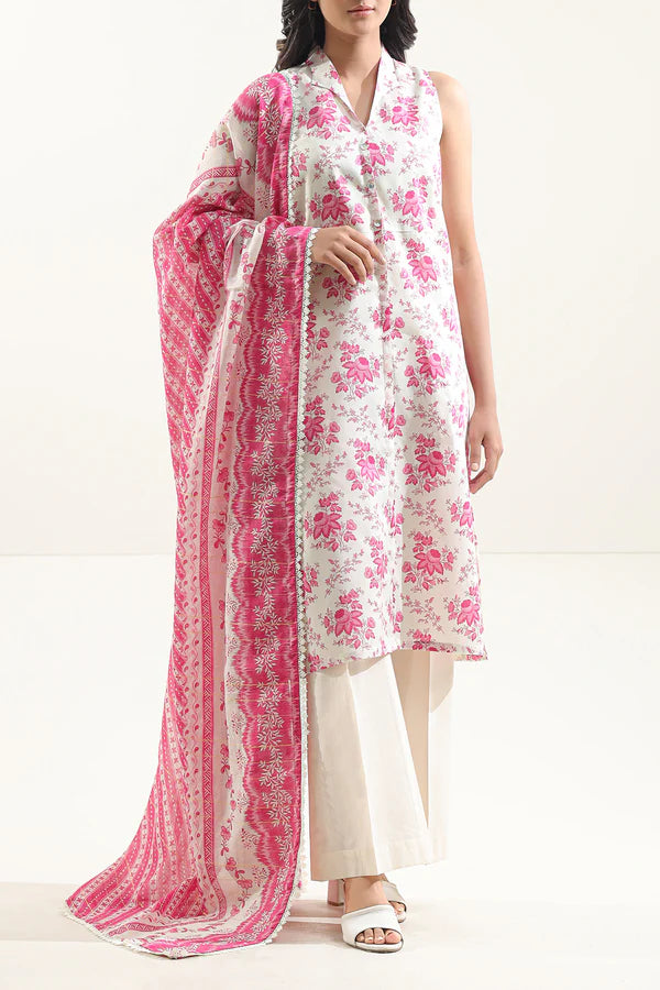Saya Unstitched Printed Lawn 3-Piece – WUNS-5909
