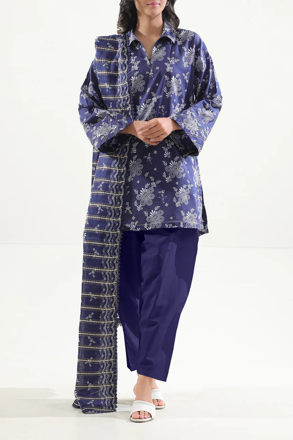 Saya Unstitched Printed Lawn 3-Piece – WUNS-5911